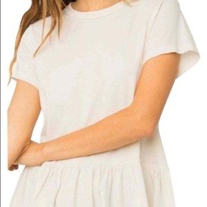 NWOT The Great Ruffle Peplum Tee
